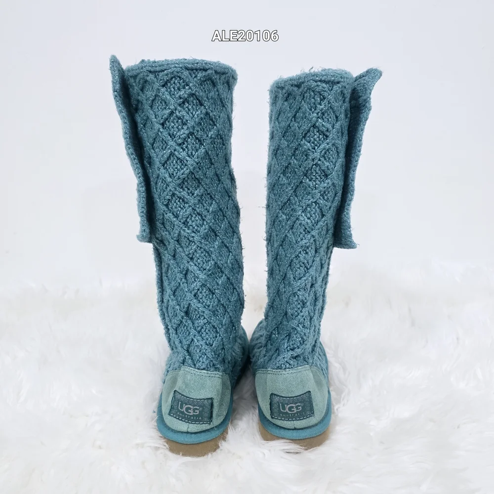 UGG style knit boots Classic Cardy model Turquoise Color Sz.6